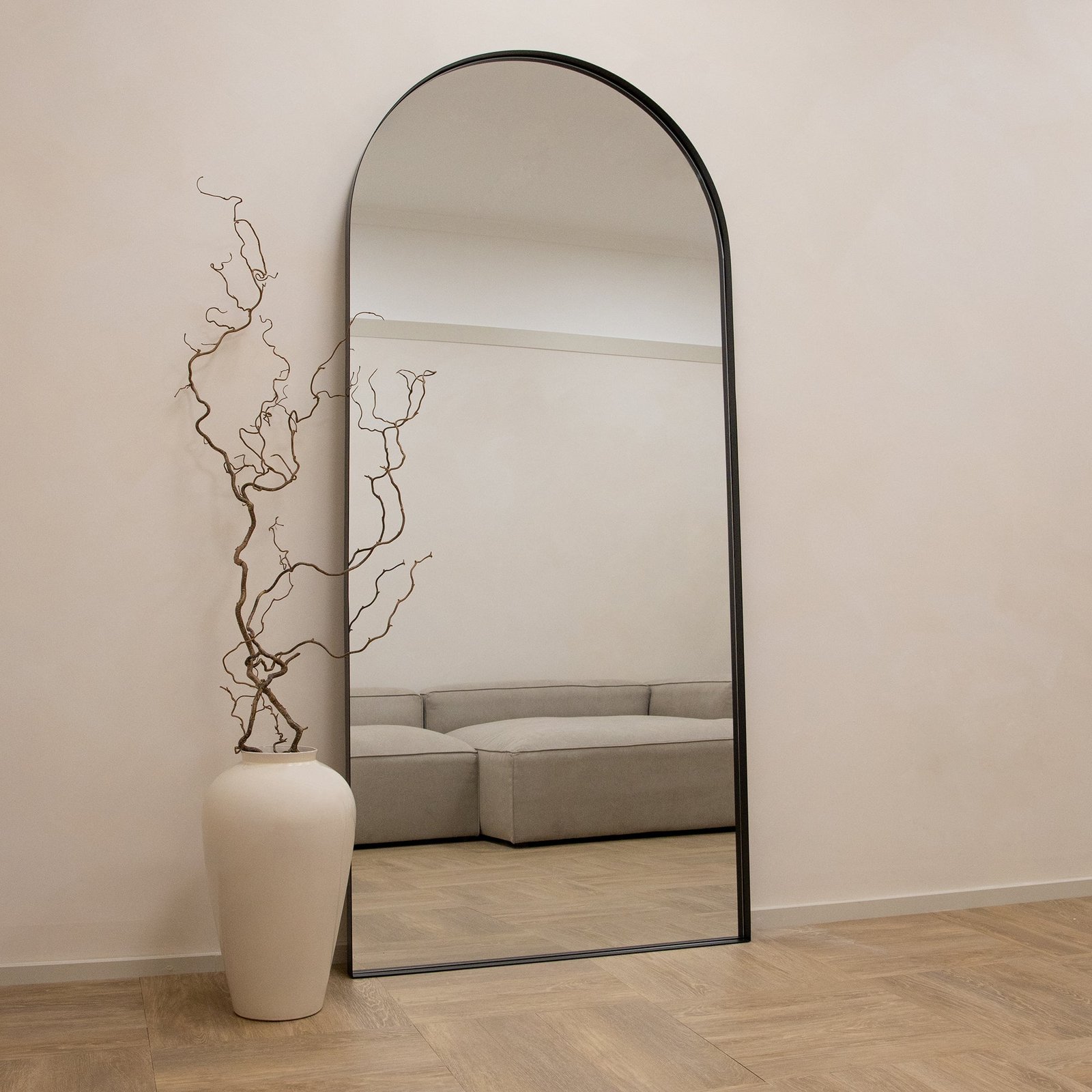 Arcus - Full Length Arched Black Extra Large Metal Mirror 200cm x 90cm - Image 5