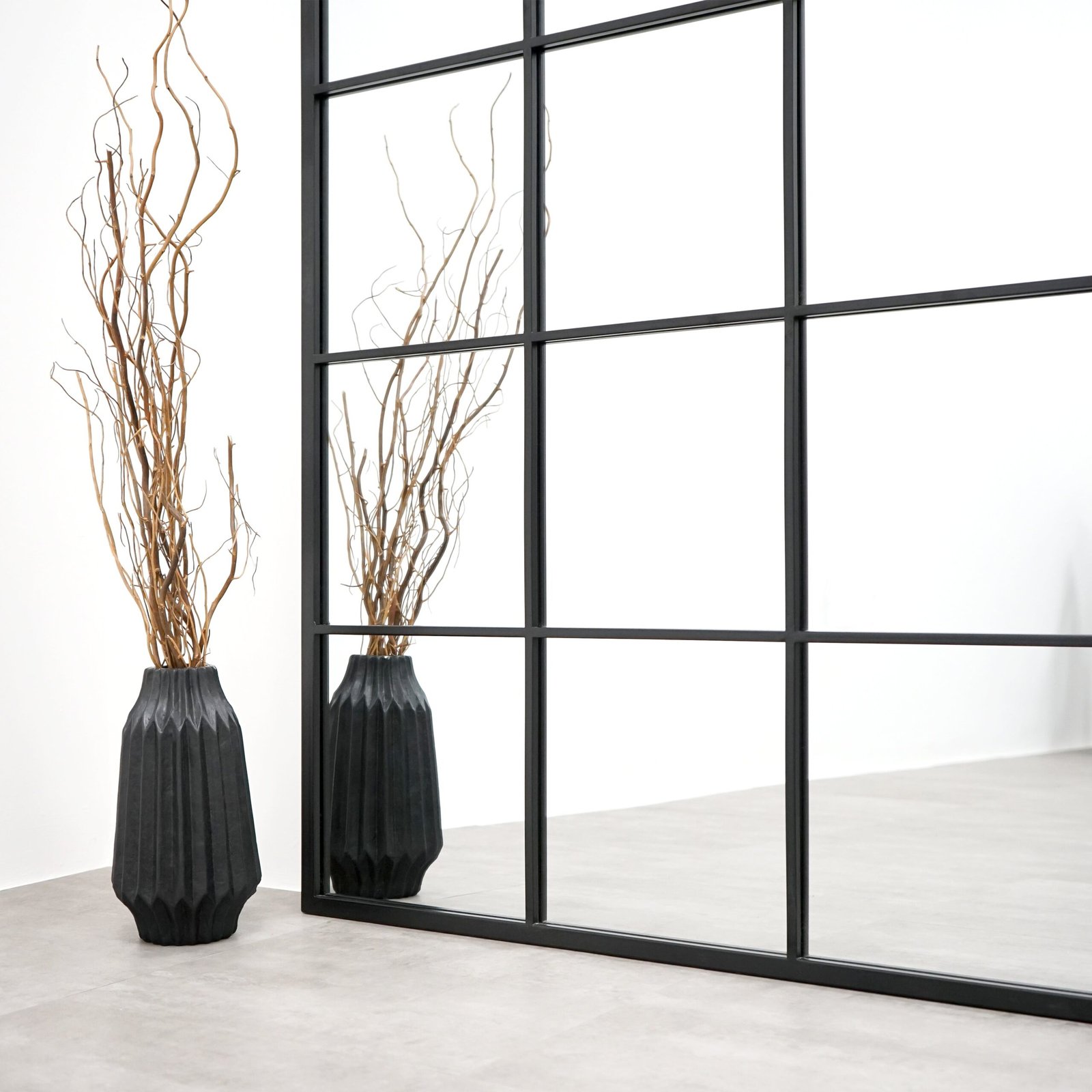 Brooklyn - Full Length Extra Large Black Metal Mirror 210cm x 120cm - Image 4