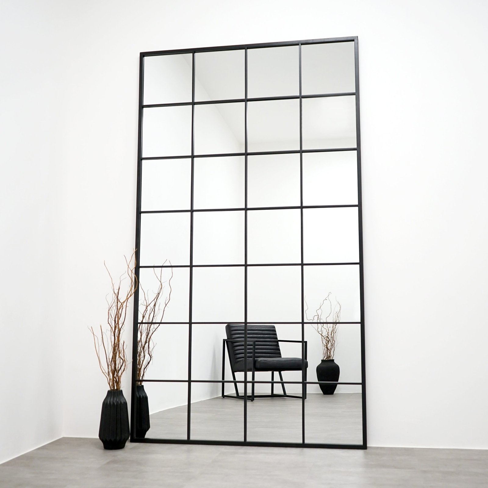 Brooklyn - Full Length Extra Large Black Metal Mirror 210cm x 120cm - Image 10