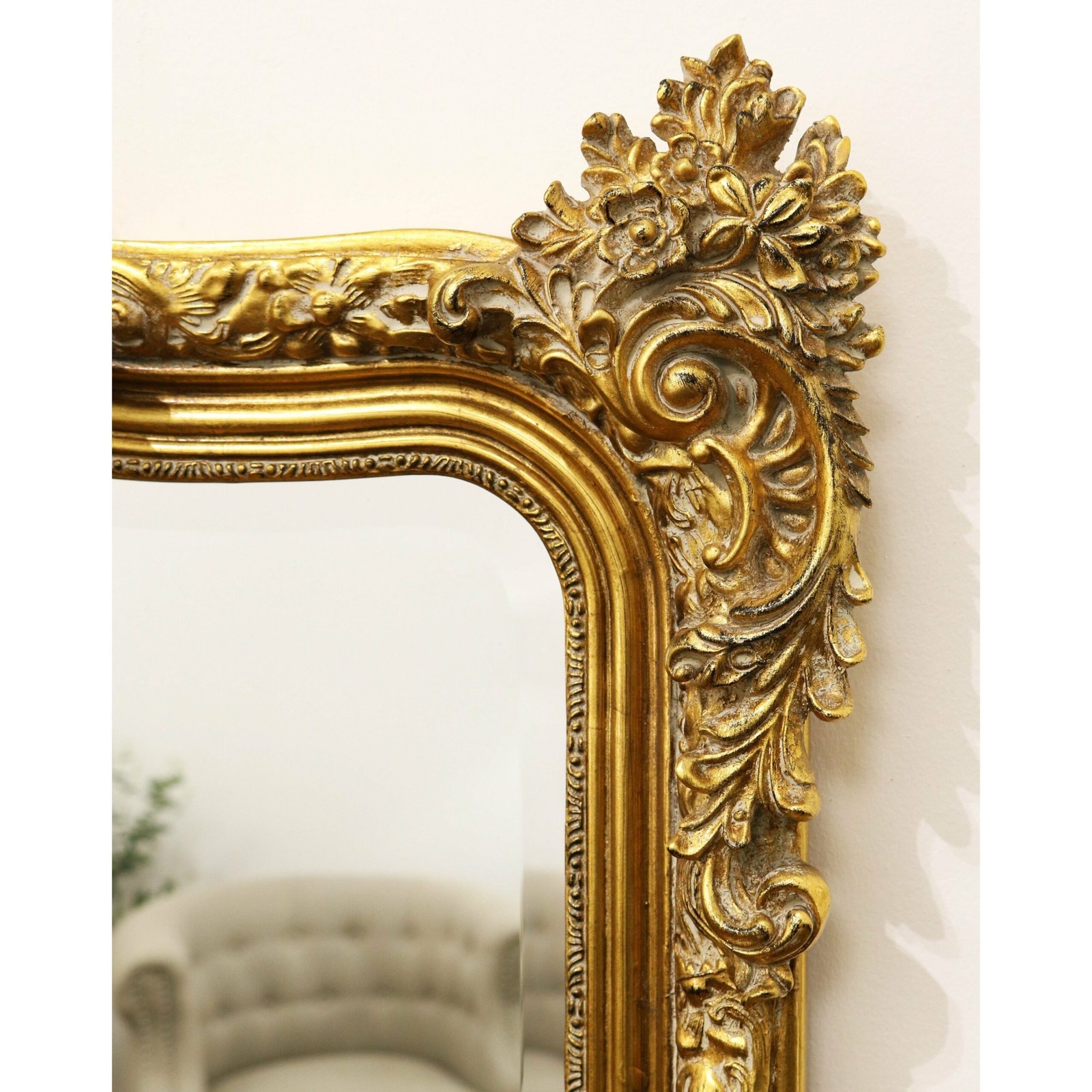Francesca - Gold Arched Ornate Full Length Mirror 185cm x 100cm - Image 2