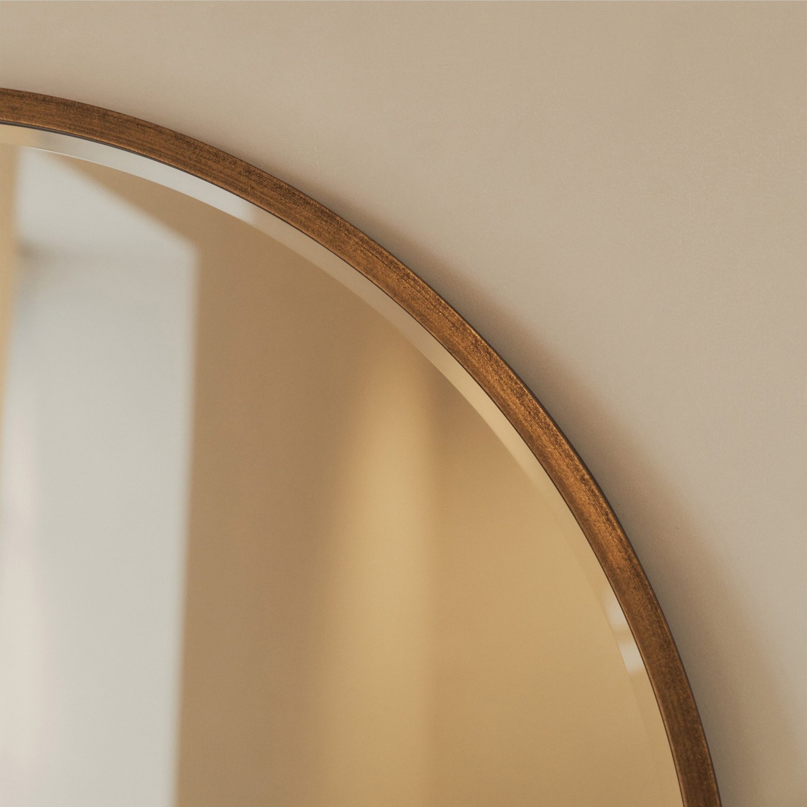 Higgins - Gold Metal Modern Round Wall Mirror 100cm x 100cm - Image 2