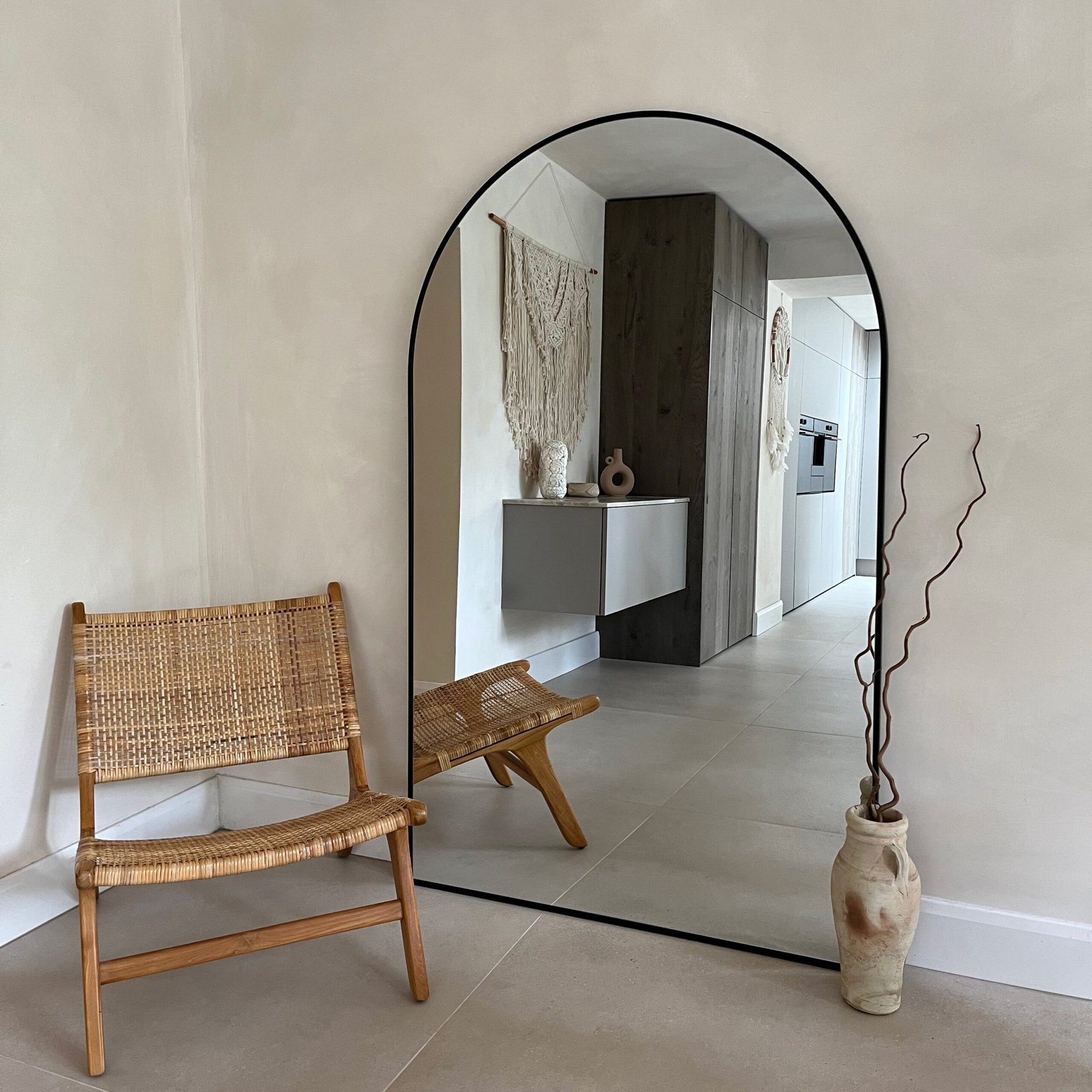 Liberty - Black Full Length Arched Metal Mirror 180cm x 110cm - Image 10
