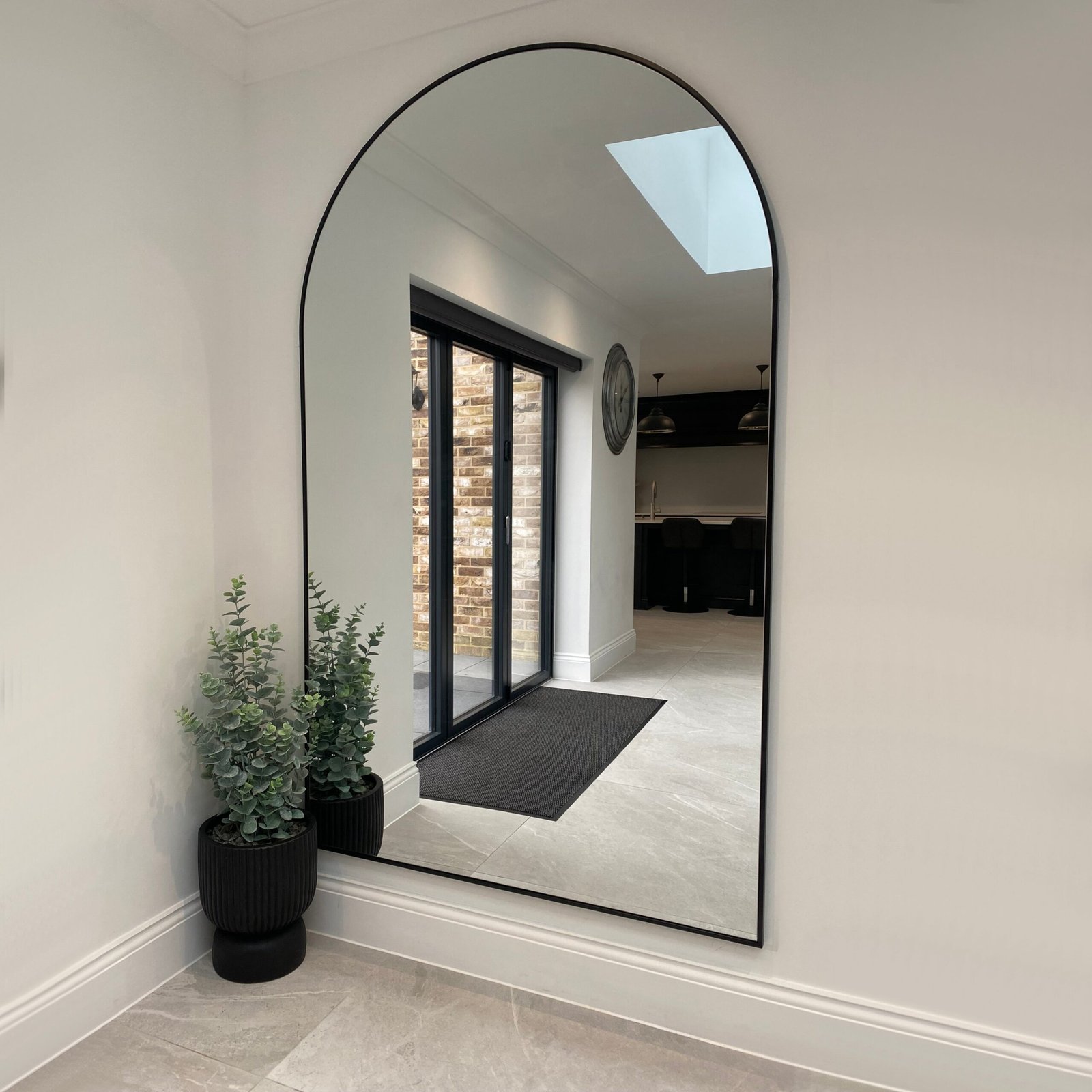 Liberty - Black Full Length Arched Metal Mirror 200cm x 120cm - Image 2