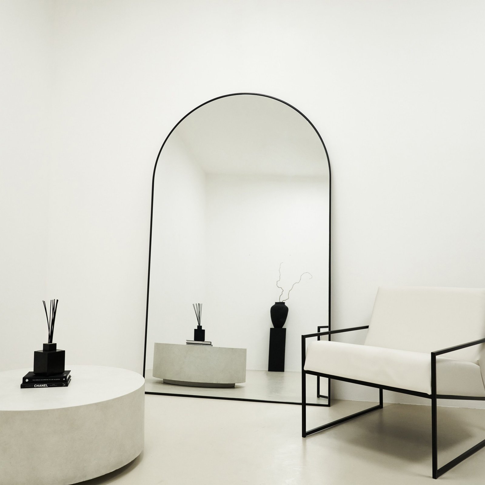 Liberty - Black Full Length Arched Metal Mirror 200cm x 120cm - Image 11