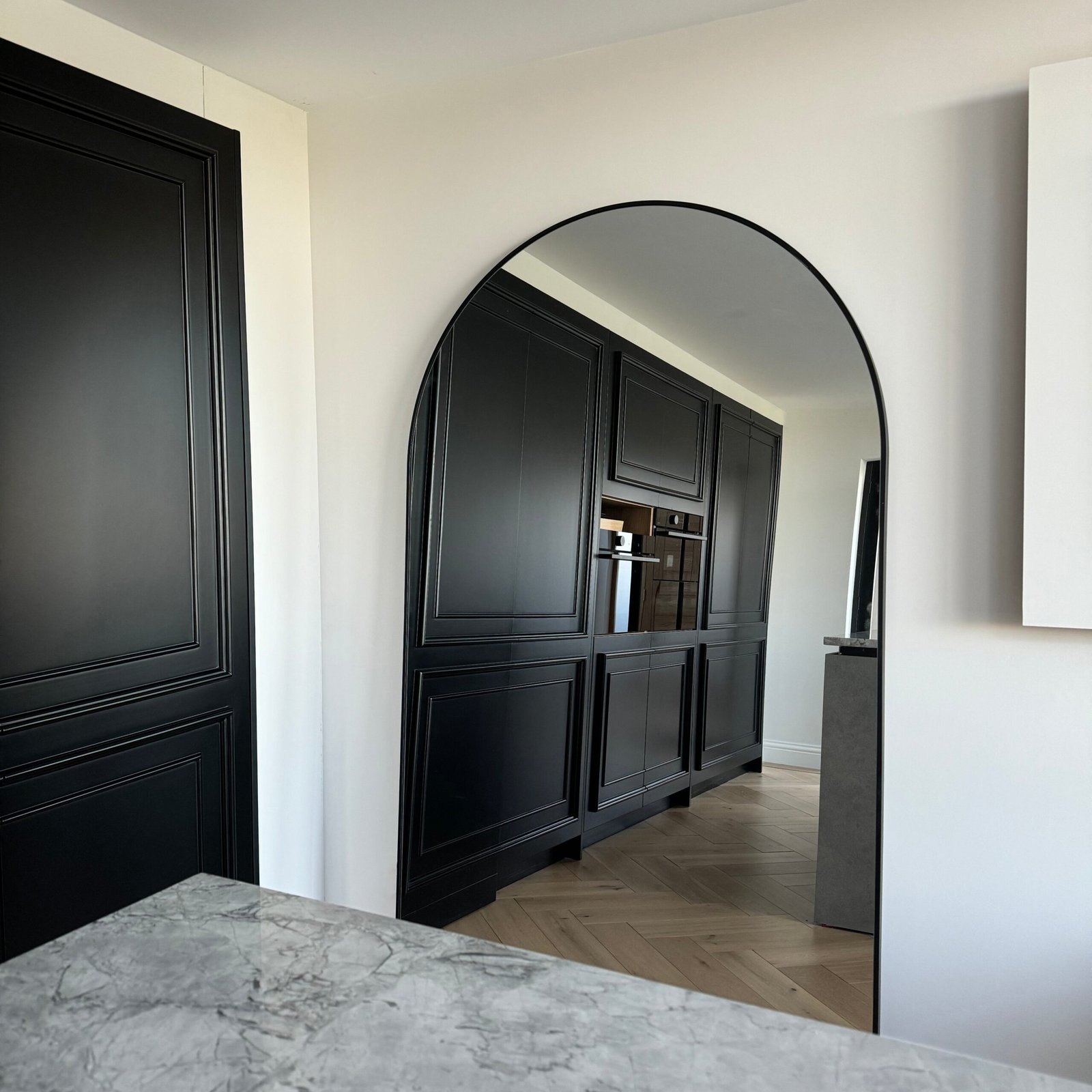 Liberty - Black Full Length Arched Metal Mirror 200cm x 120cm - Image 4
