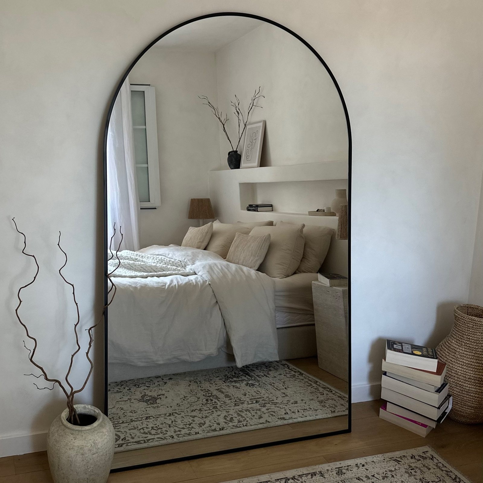Liberty - Black Full Length Arched Metal Mirror 180cm x 110cm - Image 6