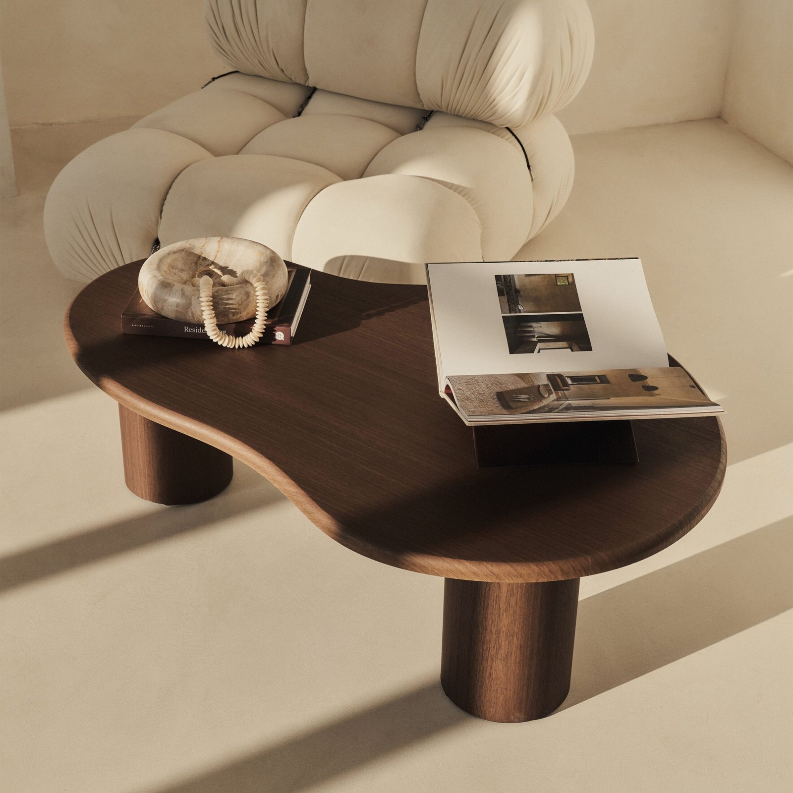 Savanna - Large Dark Wood Irregular Wooden Coffee Table - Image 9