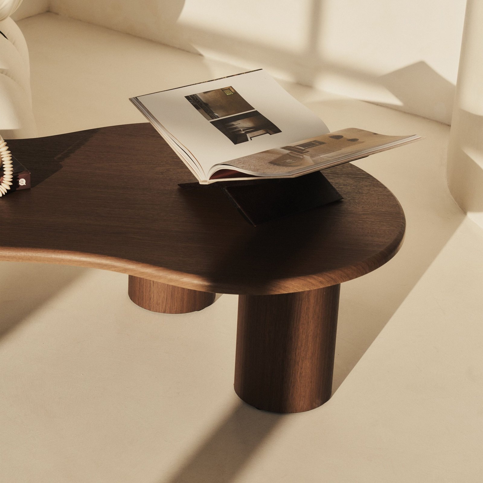 Savanna - Large Dark Wood Irregular Wooden Coffee Table - Image 10
