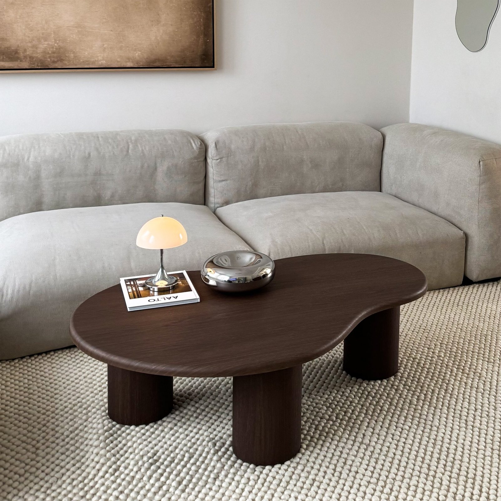 Savanna - Large Dark Wood Irregular Wooden Coffee Table - Image 3