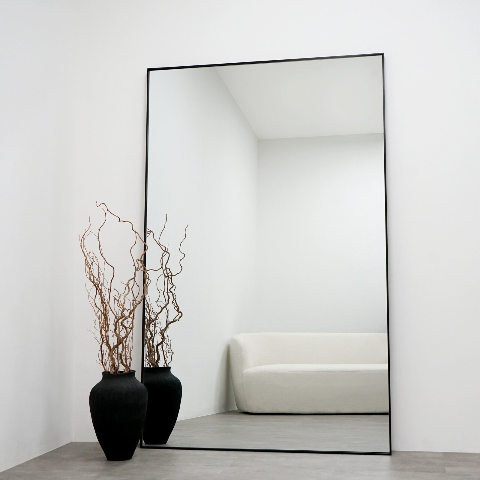 Theo - Full Length Black Extra Large Metal Mirror 190cm x 120cm - Image 3