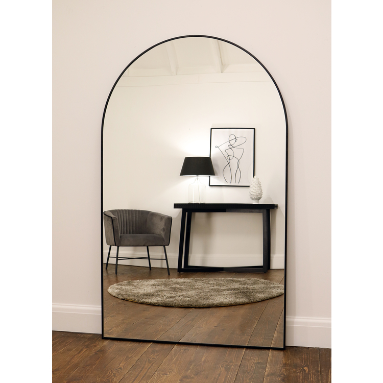 Liberty - Black Full Length Arched Metal Mirror 180cm x 110cm - Image 12